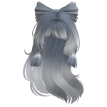 Silver Bow Hair