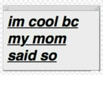 Bc I'm cool family tree