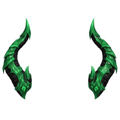 Cool Black & Green Demon Horns