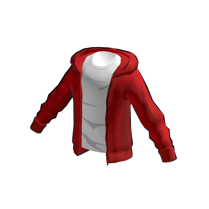 Cartoony Red Hoodie and White Shirt Toon Shaded Roblox Item Rolimon s