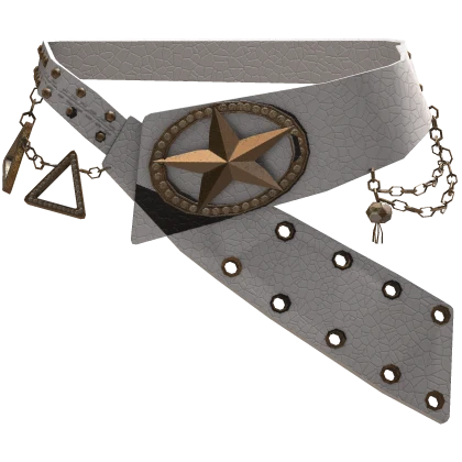 Golden Star Y2K 2000s Leather Belt | Roblox Item - Rolimon's