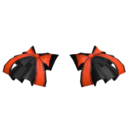 Fancy Ruffle Hip Accents 3.0 Black and Orange Roblox item thumbnail