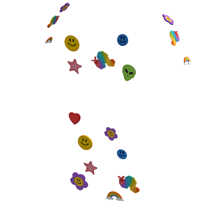 decora harajuku kandi rainbow colors body stickers thumbnail