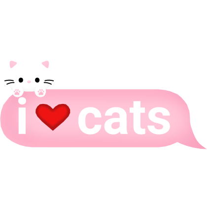 i heart cats text