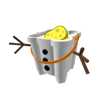 Snowman Bucket of Sand and Sponge