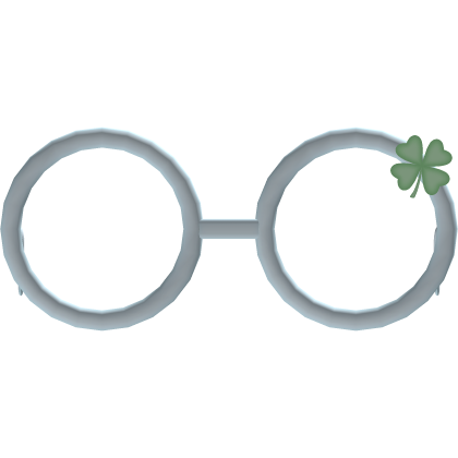 𖹭◞ kawaii clover round glasses in blue ! !  Roblox item