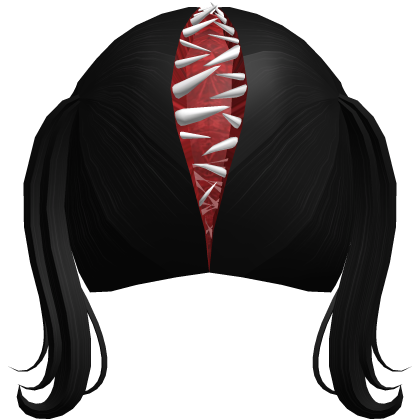 Open Skull Monster Halloween Hair in Black