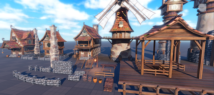 Stylized Roblox Fantasy Village Building Assets preview 2