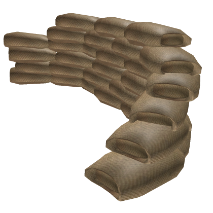 Sandbags Wall Barrier Pile Concrete Model War Fort