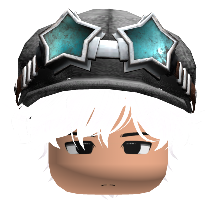 Messy Boy Neon Hair W/ Y2K Aviator ( White ) Roblox item