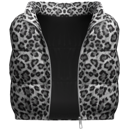 White Leopard Puffer Vest [BOY] Roblox item