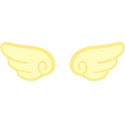 ♡ Cute Glowing Angel Chibi Wings in Yellow
