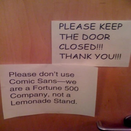 Comic Sans Fortune 500