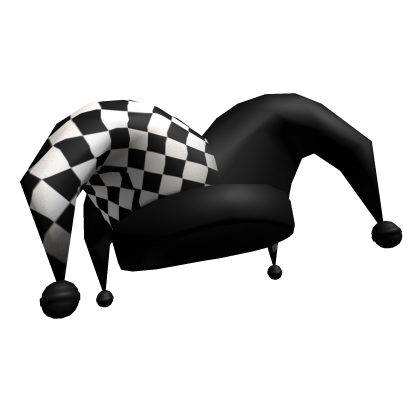 Black White Checkered Jester Hat Roblox item