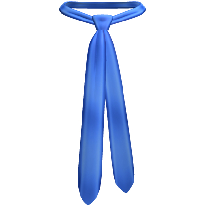 Blue Preppy Kawaii Skinny Tie Necklace