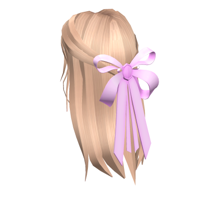 ♡ Valentine’s Bow Half-Up Hair in Blonde thumbnail