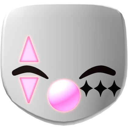 Soft Pink Glowing Clown Mask