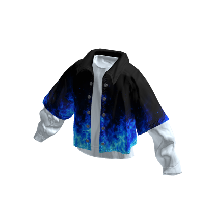 Blue Flame Shirt Y2K thumbnail
