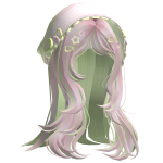 Swirly Green&Pink Wolfcut W/ Igari Bonnet