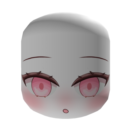 Cute Soft Girl Pastel Pink Eyes Anime Face ♥ Roblox item