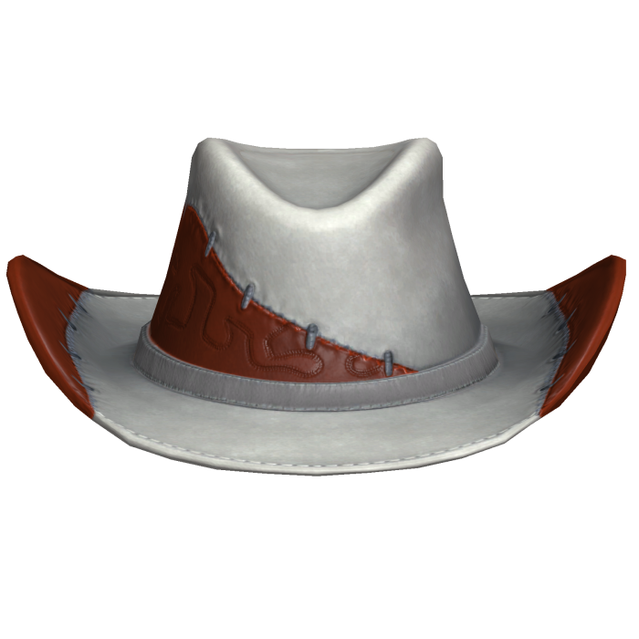 White & Red Stitch Cowboy Hat