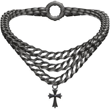Black Cross Iced Out Cuban Chain Roblox item