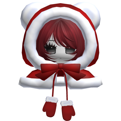 Christmas Moe Girl Red Bear Hood Red
