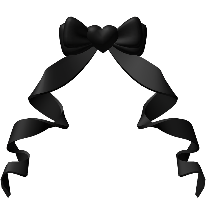 gothic twirly black back bow