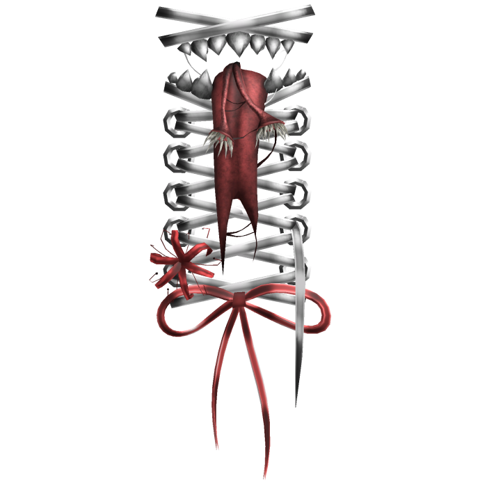 White Red Creepycore Face Monster Stitches