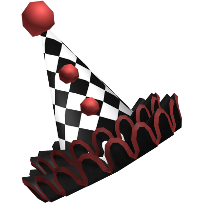 Black Red Mini Doll Jester Circus Party Hat