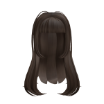 Brown Cute Girl Hair Y2K w/ Bangs
