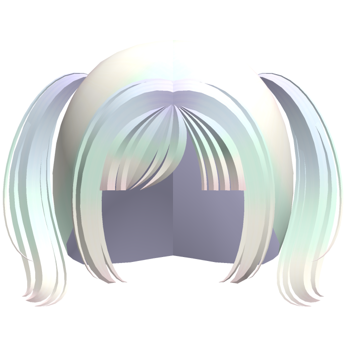 ♡ soft moe cutie pigtails in pastel rainbow