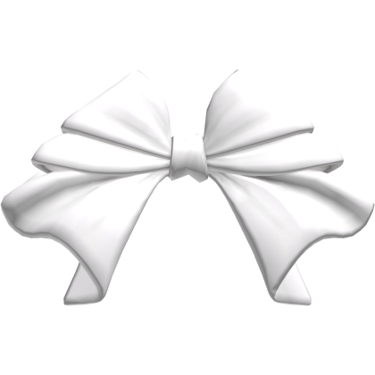 Big Hair Bow White Glamorous Ribbon Head Cutesy Roblox item