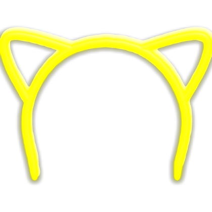 [EMISSIVE] yellow neon glowing cat ears