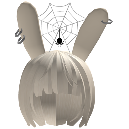 Cabelo curto loiro teia de aranha bunny fofa girl Roblox item