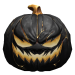 [PBR] Black and Gold Spooky Pumpkin