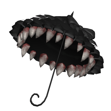 teethy ruffled parasol (black)