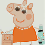 Piglet and chicken