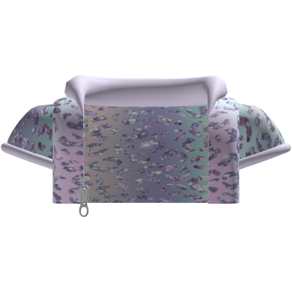 cute purple leopard moe cropped zipper hoodie 