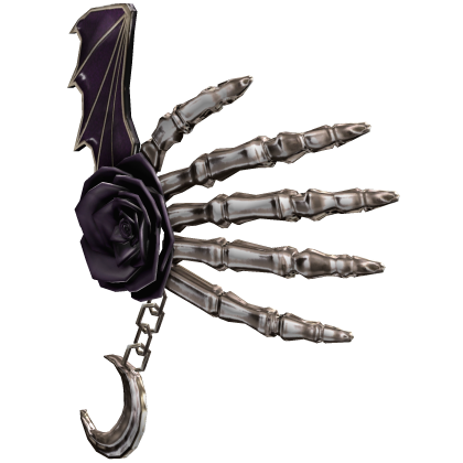Vampiric Scary Skeleton Rose Hand
