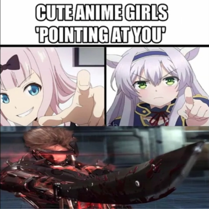Cute Anime Girls Pointing At You 😏 Roblox decal