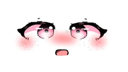 Anime Face || Full of Wonder [read desc plees.] Roblox decal