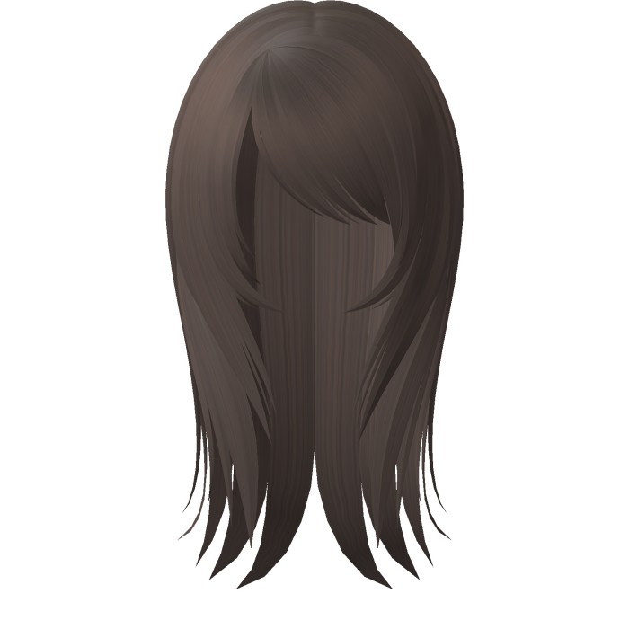 ☆ fatal emo doll messy straight hair brown