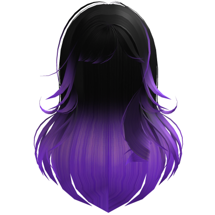 Halloween Swirly Windy Messy Hair Black Purple Roblox item