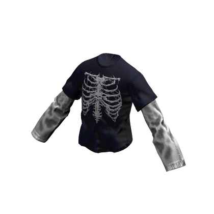 y2k Grunge Blue Long Sleeve Tee | Roblox Item - Rolimon's