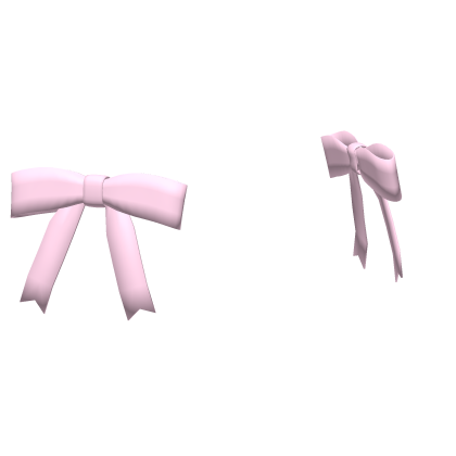 ୨୧ pink bow ribbon hairclip