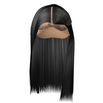 Straight Middle Part Flip Over | Black