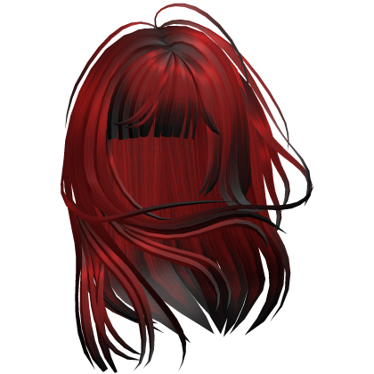 Windswept Long Bangs Hair - Red