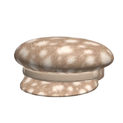 Cute Beige Fawn Print Beret Hat