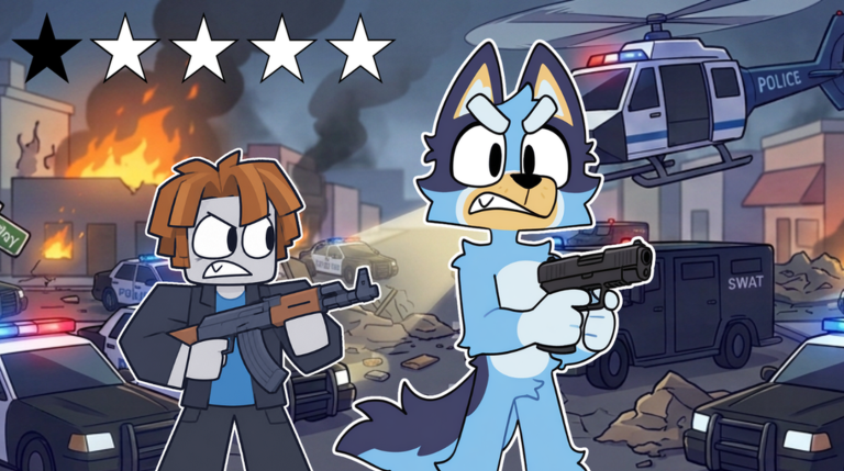 Block City Wars Bluey Dog: Cops and Robbers ALPHA artwork